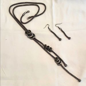 Matching necklace and earrings